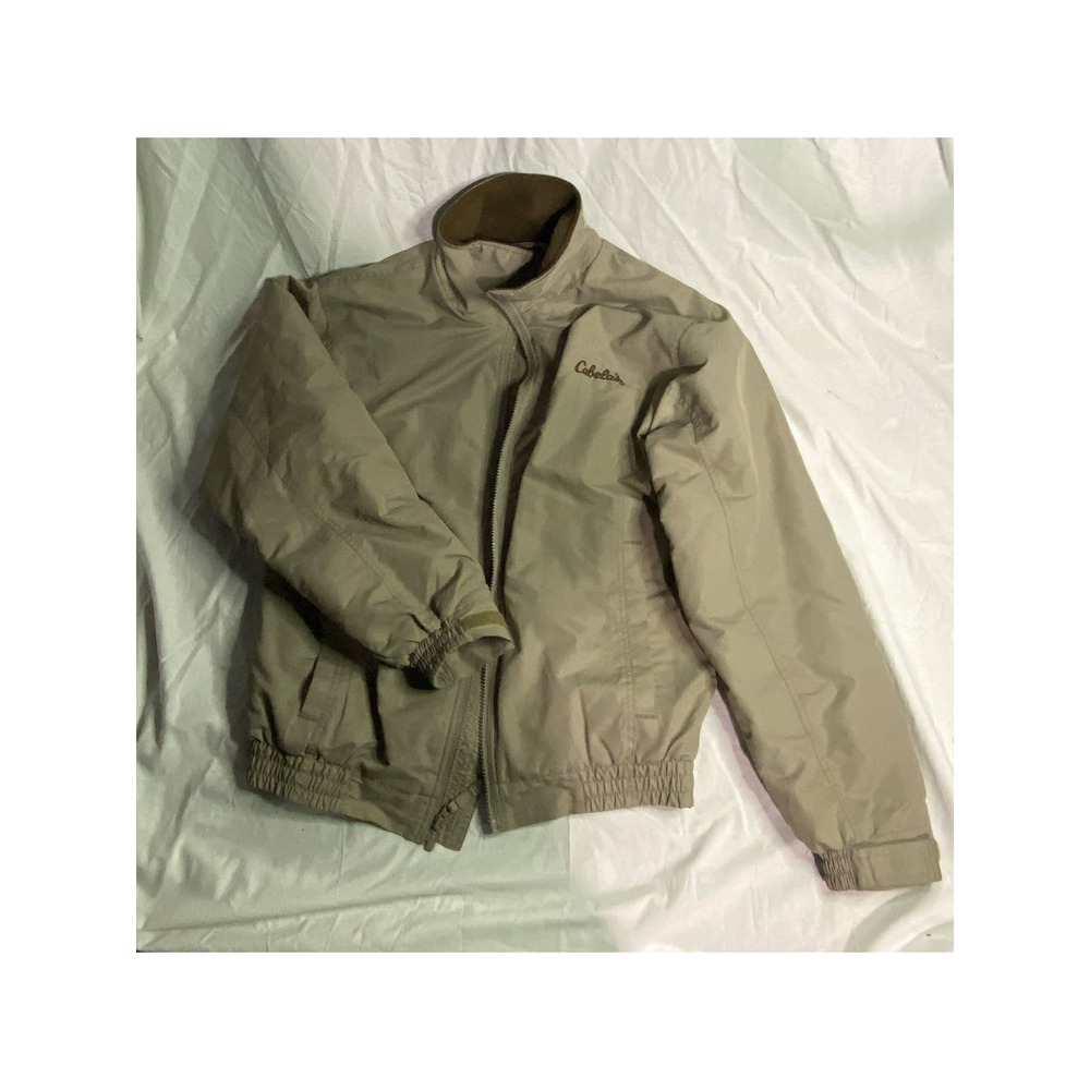 Cabelas Fleeced Bomber Jacket Beige